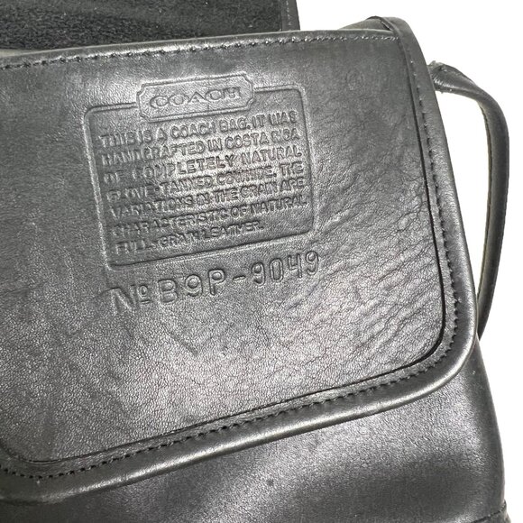 Vintage Coach Black Leather Nickel Tango 9049 - Picture 5 of 5